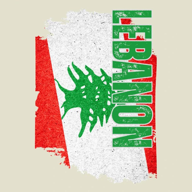 Vertikale Libanon-Flagge, Ich liebe den Libanon