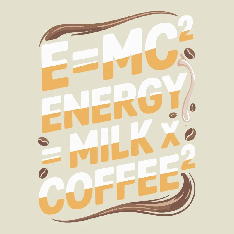 E=MC2 Physik Spruch Koffein Nerd Energie Kaffee
