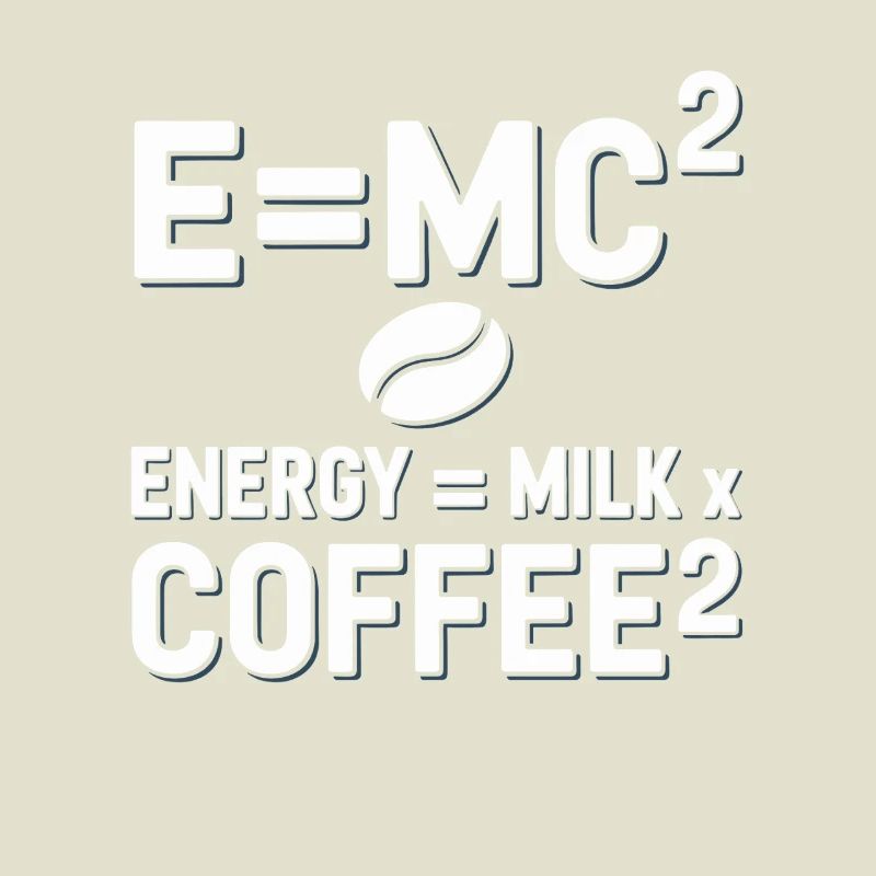 E=MC2 Physics Saying Caffeine Nerd Energy Coffee