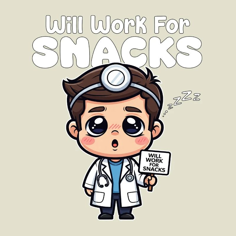WILL WORK FOR SNACKS - DOCTOR GIFT