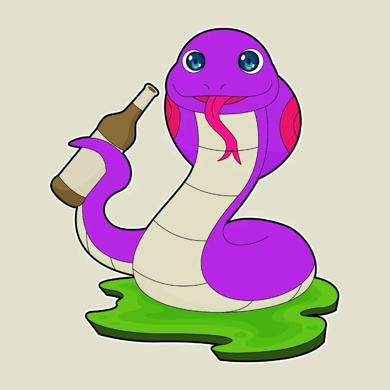 Bouteille de bière Snake