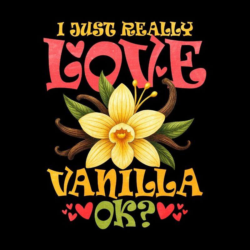 Loving vanilla flower illustration