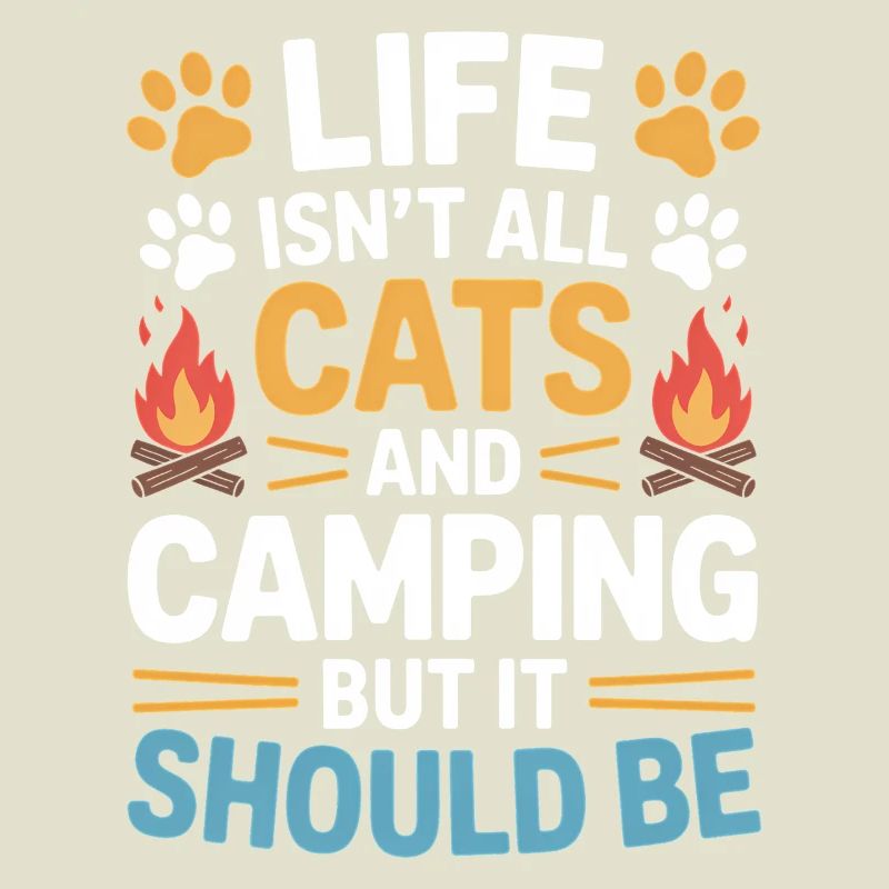 Camping Saying Cats Funny Camping Gift