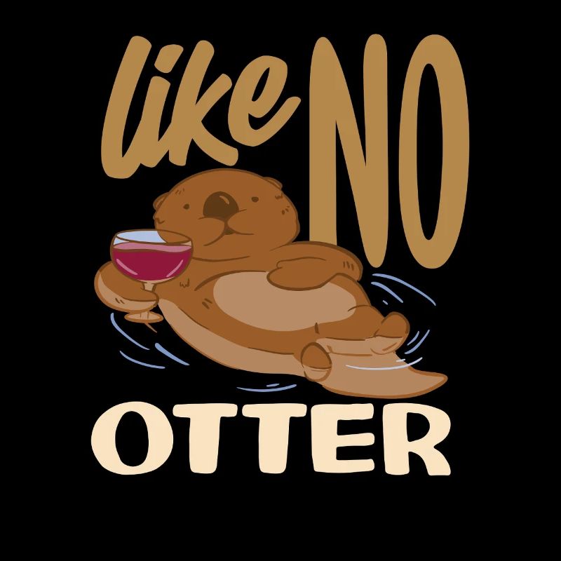 Dessin animé de loutre de mer comme sans jeu de mots