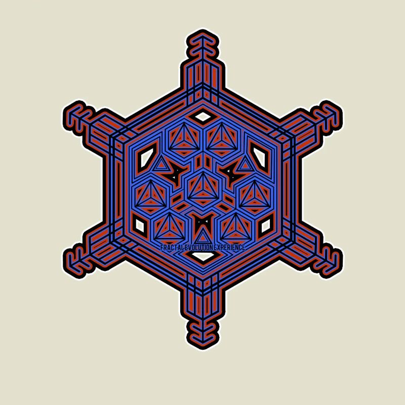 Expérience d’évolution fractale Motif hexagone étoile