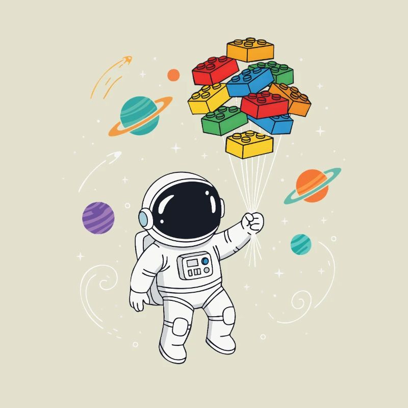 Astronaut Bausteine Space Brick Builder