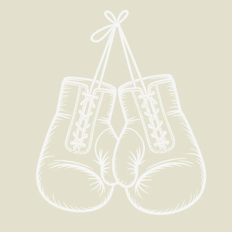 Duo de gants de boxe peints à la main
