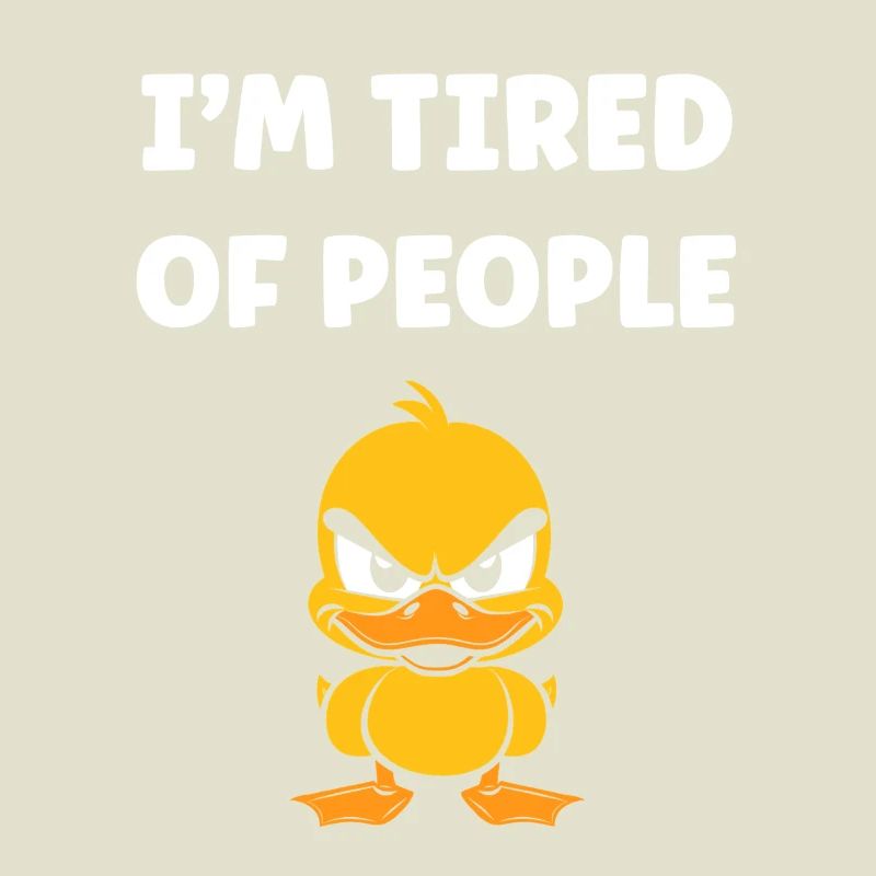 Fed up with people — Grumpy duckling