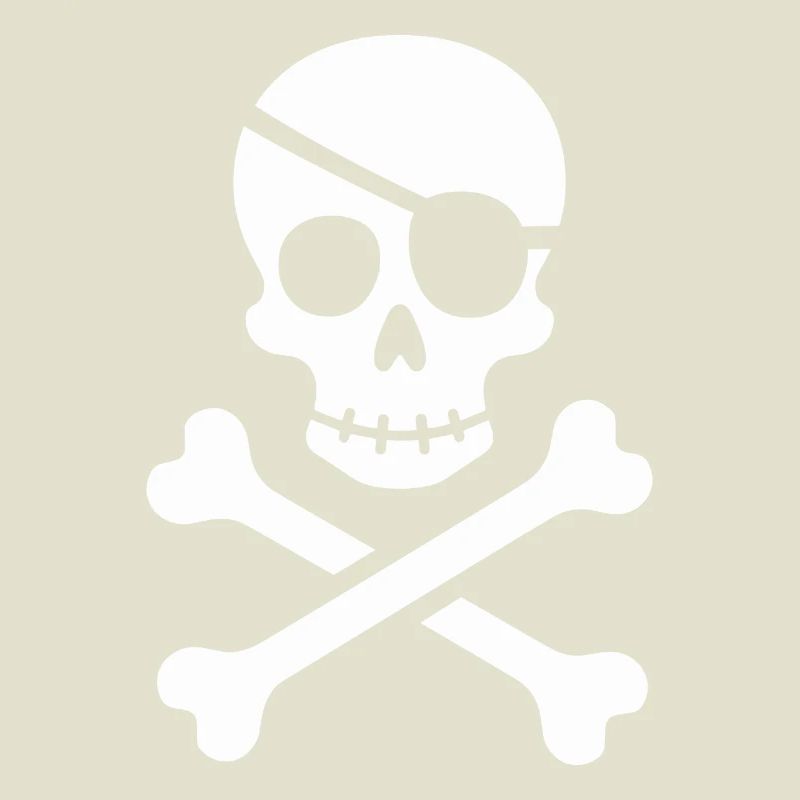 Classic Jolly Roger Pirate Skull