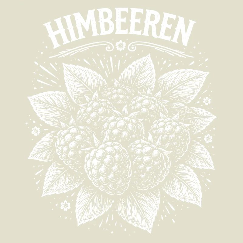 Raspberries Botanical Screen Print
