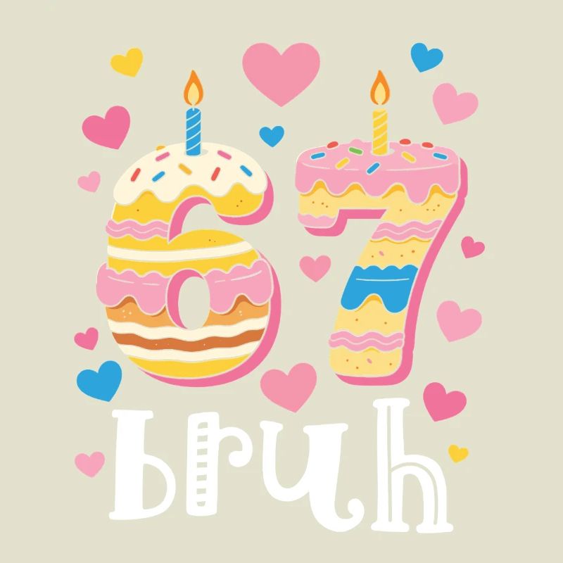 67 Geburtstag Donut Herzchen