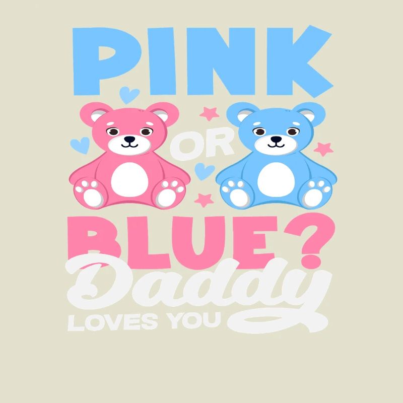 Pink Oder Blau Papa Liebt Dich Bär