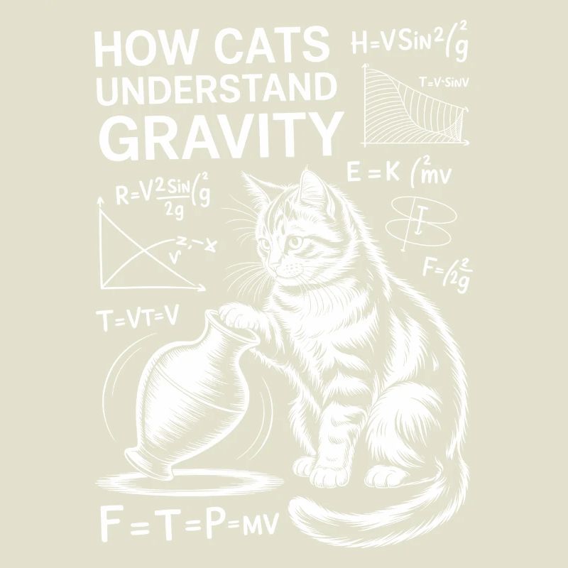 Dictions de chats de physique Blague de maths Cadeau de physique