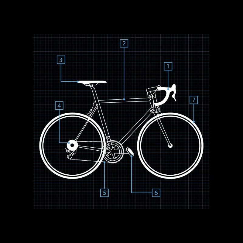 Conception vintage de cyclistes de Bicycle Blueprint