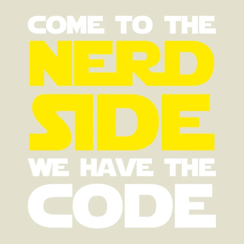Nerd Side Retro Yellow Sci-Fi Typography Art