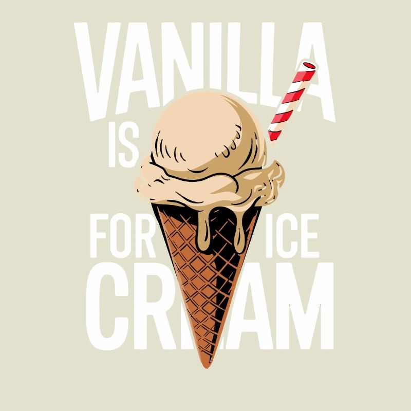 Vanille Eiscone im Kontrast