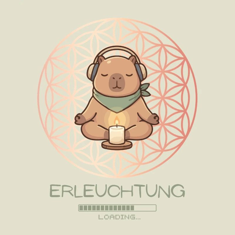 Enlightenment loading – Funny Capybara Yoga Gift