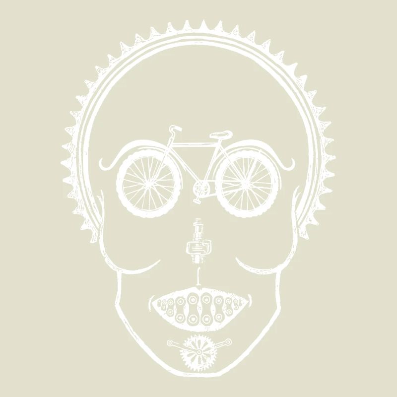 Bicycle Skull Optical Illusion Cycling Design