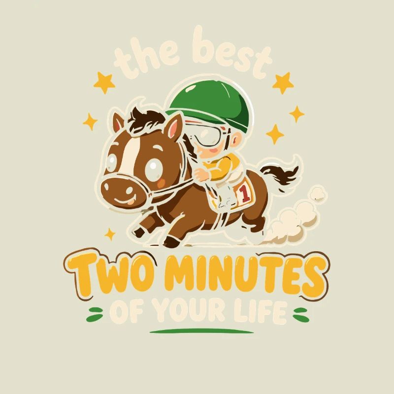 Course de sprint de chevaux de dessins animés