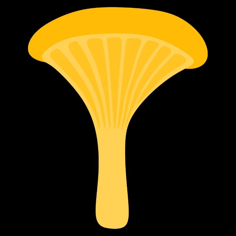 Gelbe Pfifferling-Pilz-Illustration