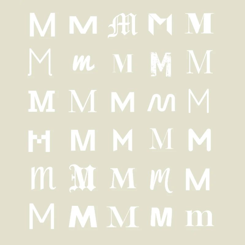 Monogram M Mosaic Print