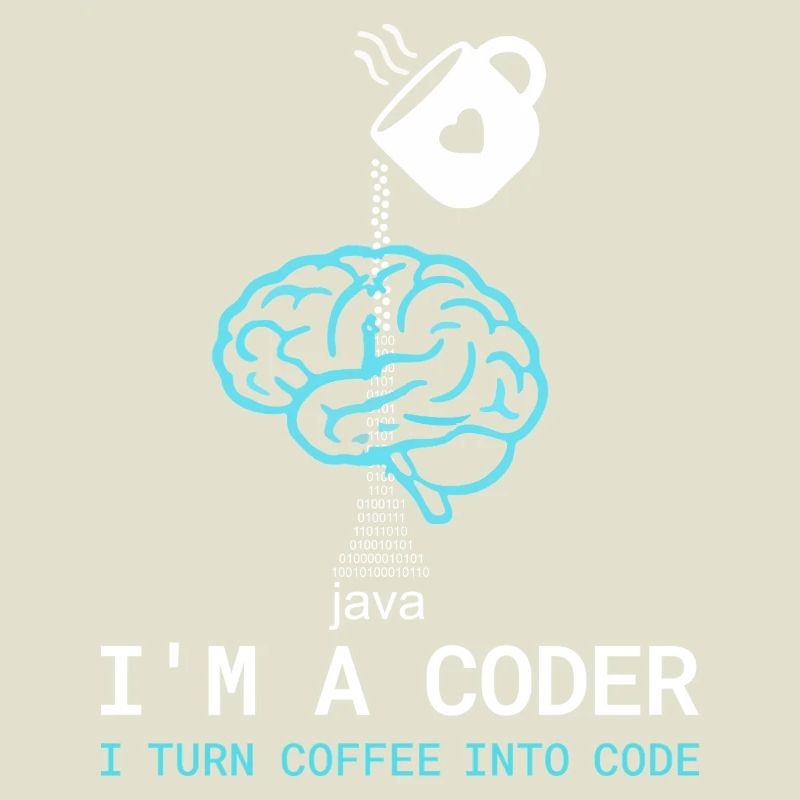 Coder T-Shirt: Coffee into Code – Nerdy Programmie
