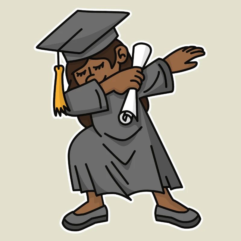 Fille noire étudiant dab diplôme école