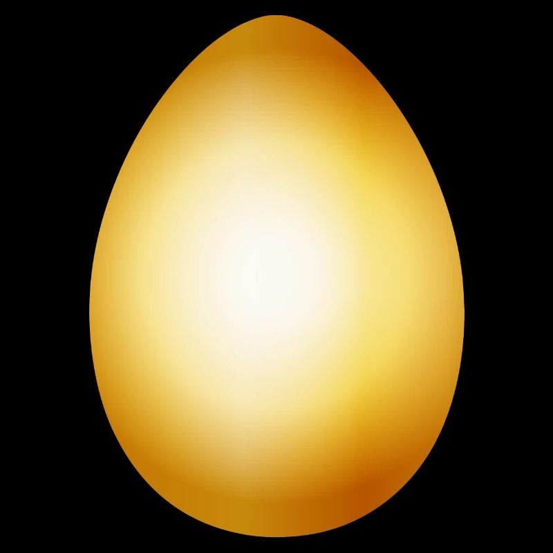 golden egg - gilded chicken egg for Easter