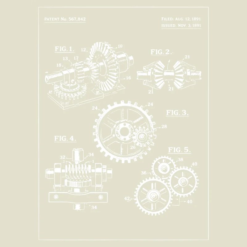 Vintage Gearwork Blueprint