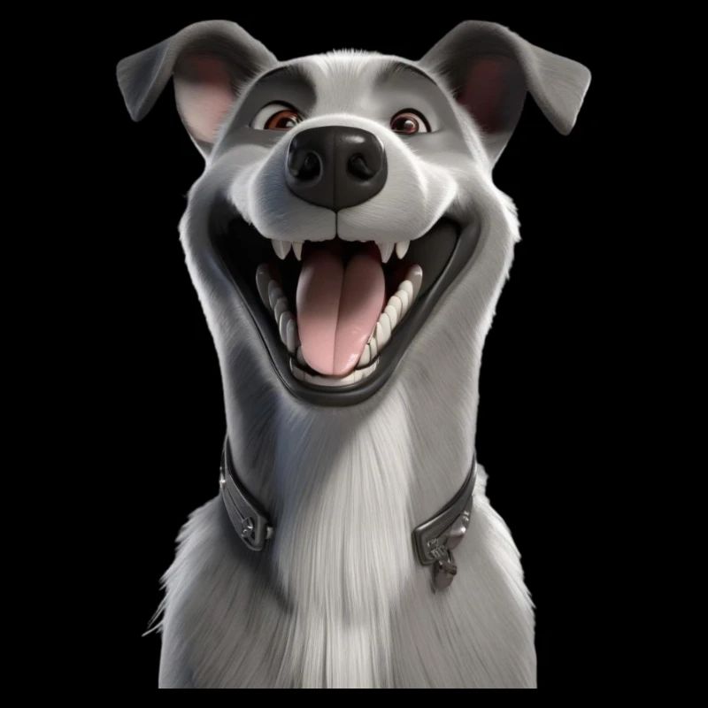 Mascotte du lévrier souriant