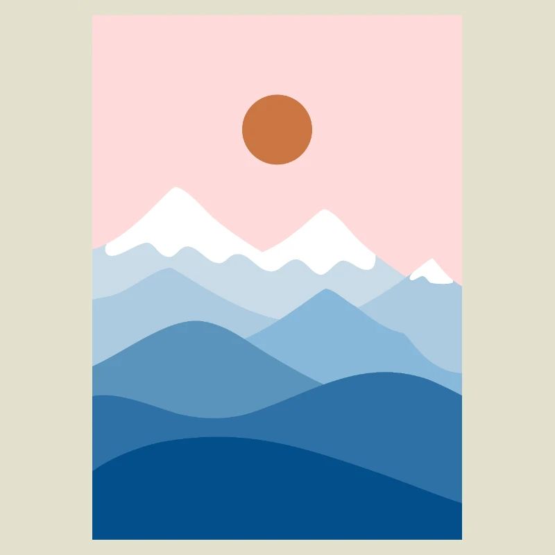 Berglandschaft rosa