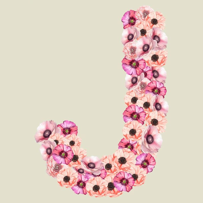 Monogramme J des fleurs