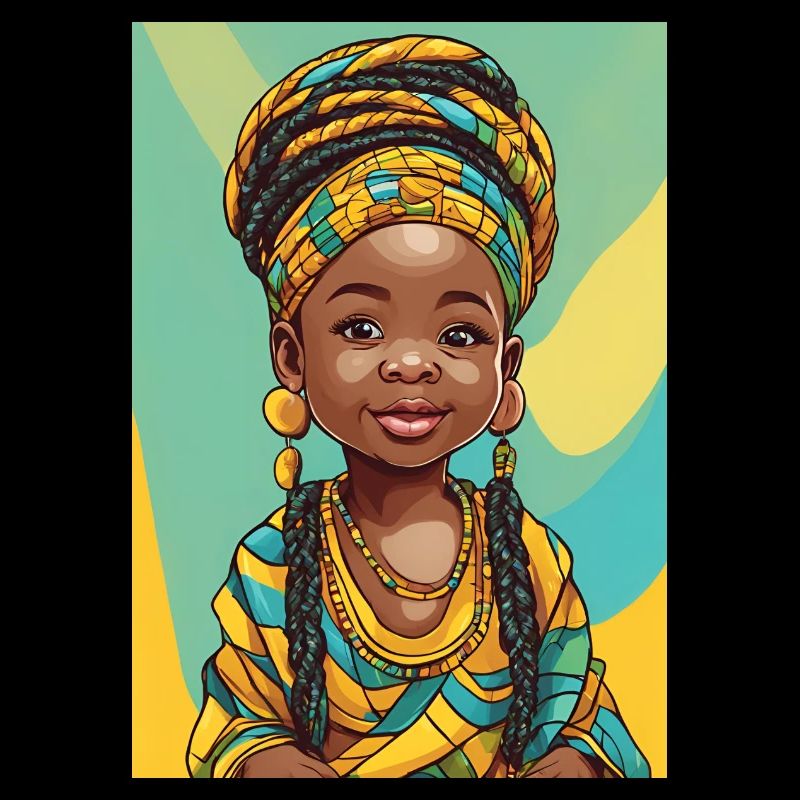 Buntes Afro-Porträtkind