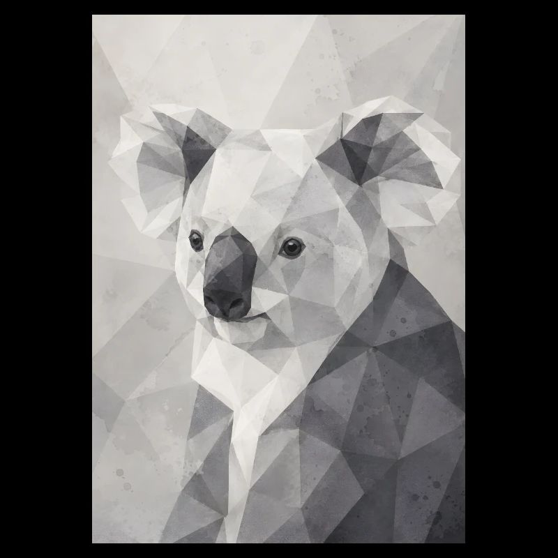 Geometrischer Koala Polygon Art 