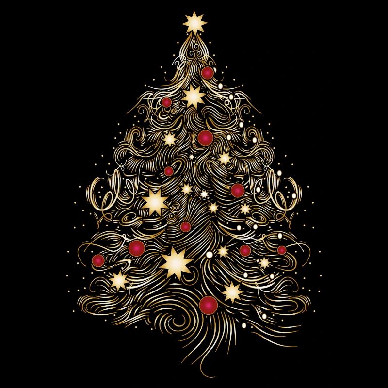 Christmas tree in gold