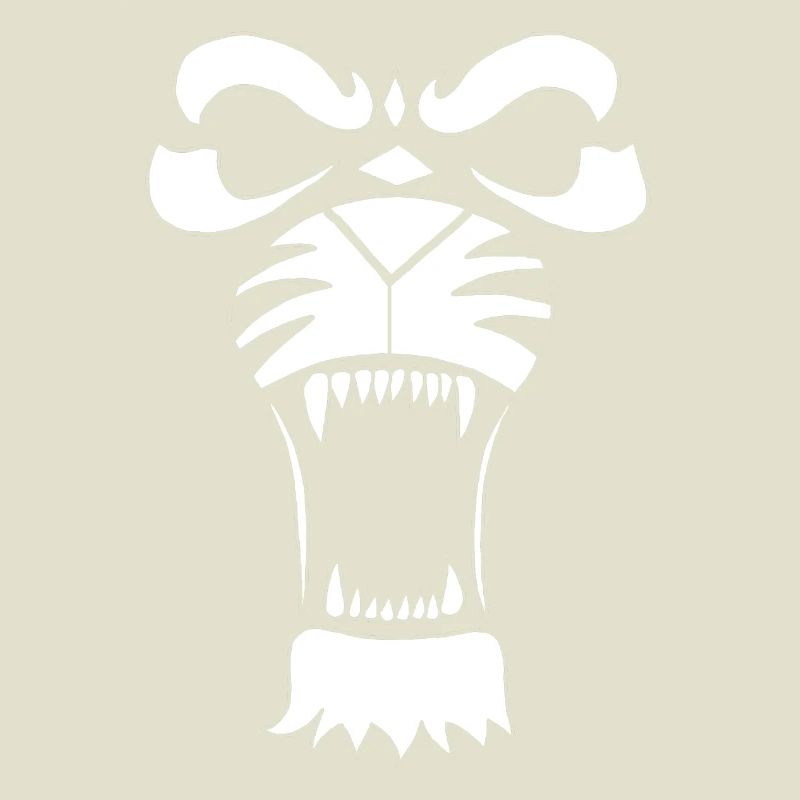 Raublöwe oder Tiger (Weiß)