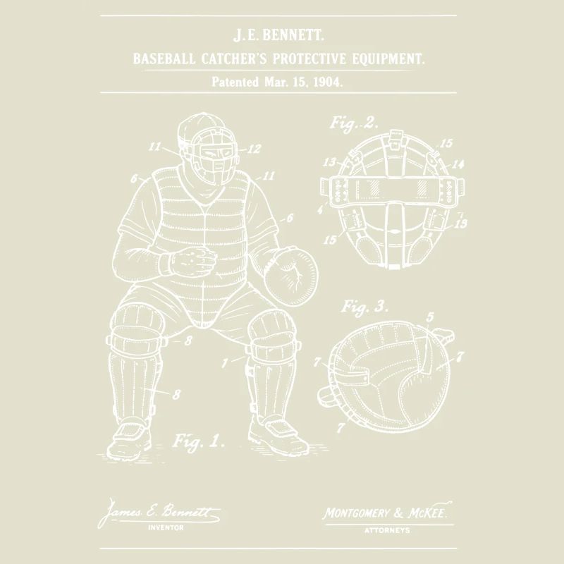 Plan d’édition vintage pour receveur de baseball