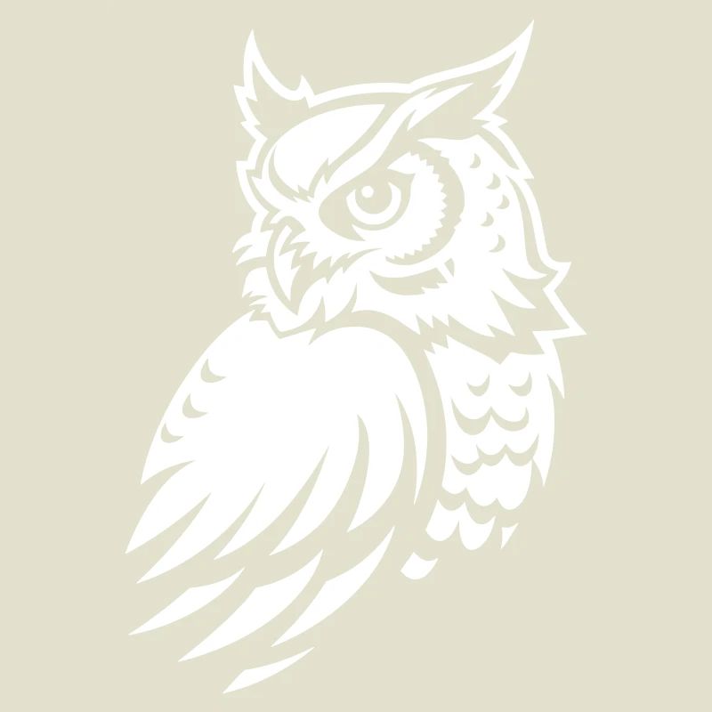 Wachsame Eule – Tattoo Silhouette