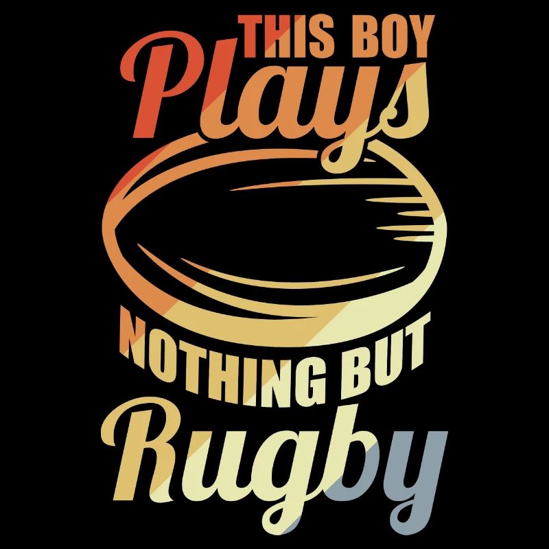 Junge der Rugby spielt