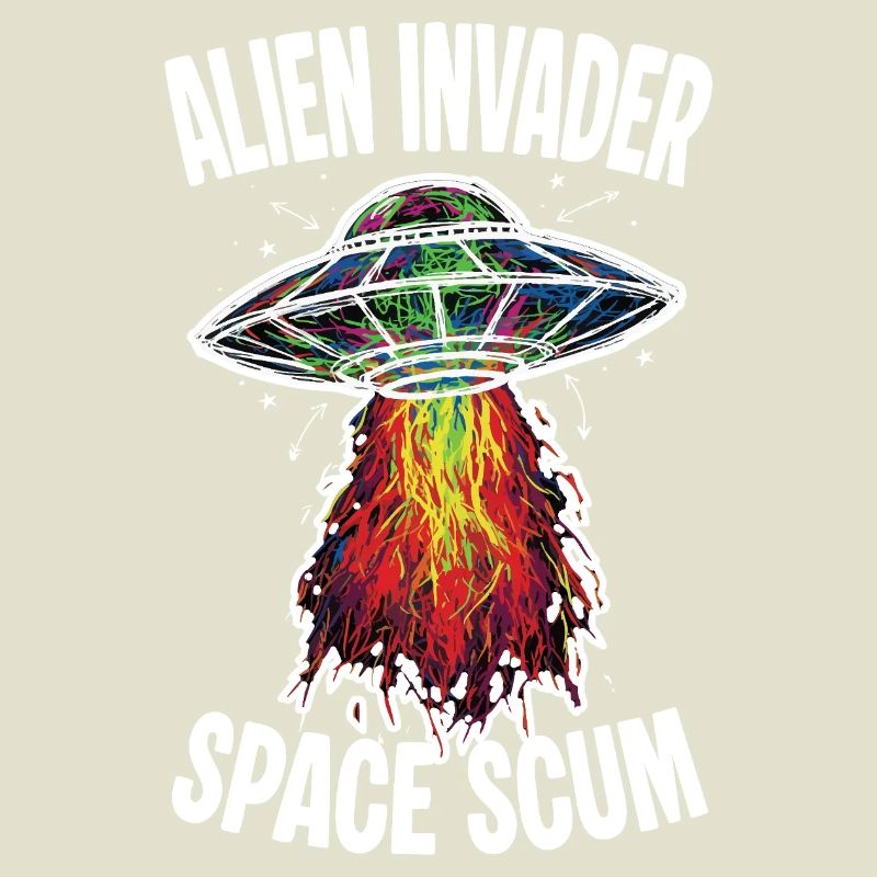 OVNI Alien Invader Space Scum Scribble