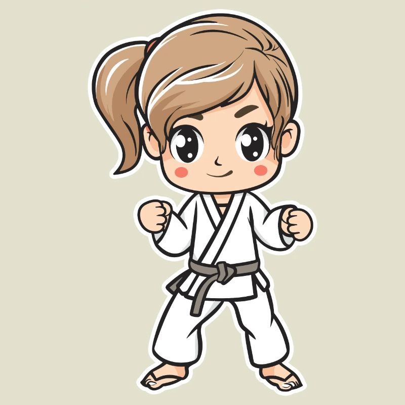 Karate Mädchen Comic