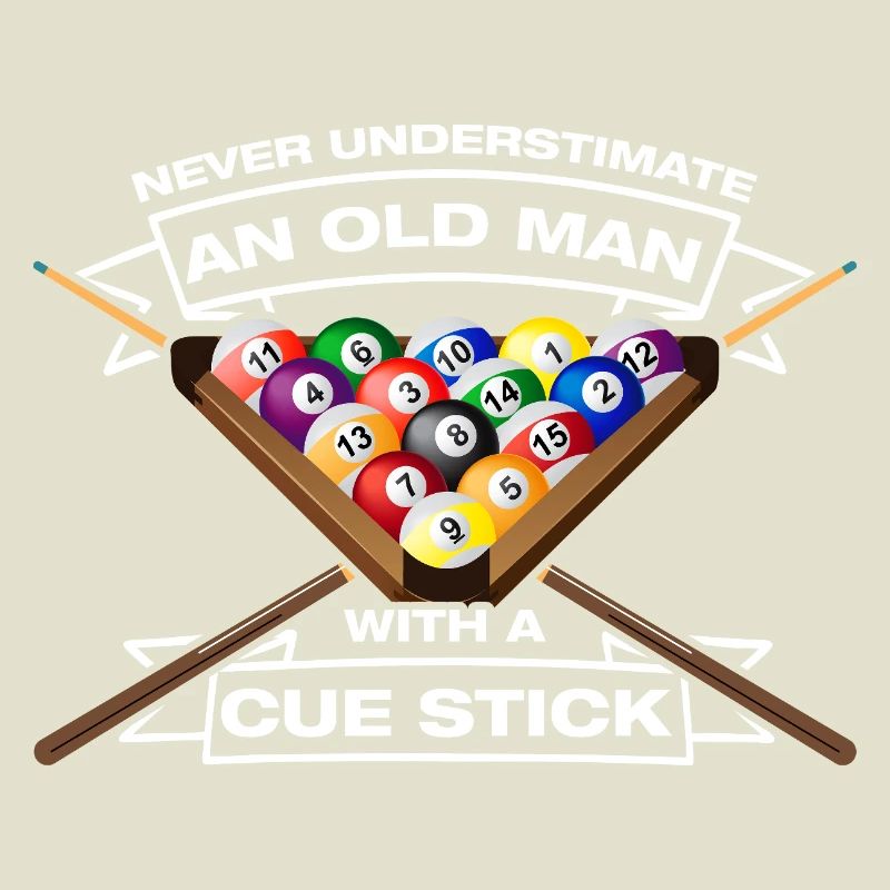 Old man funny billiards billiard player