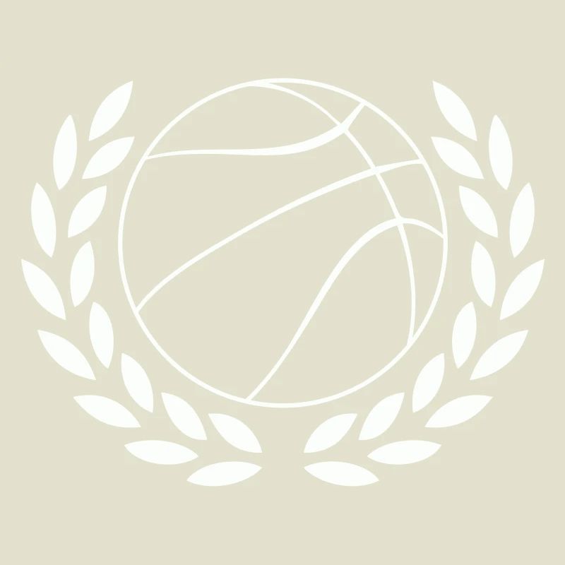 Basketball in Laurel Wreath Emblem