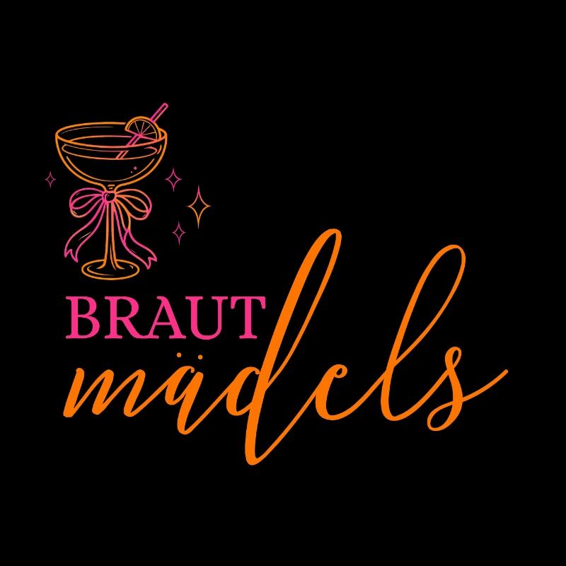 LES FILLES DE BRAUT !  Verre à cocktail avec nœud