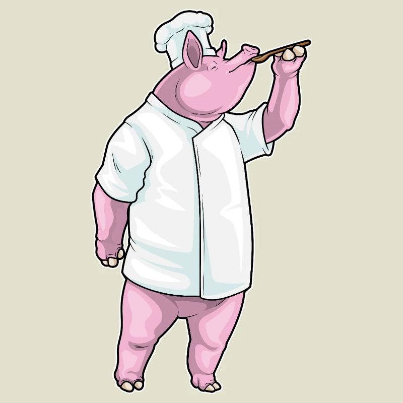 Schwein Koch Kochlöffel Kochen
