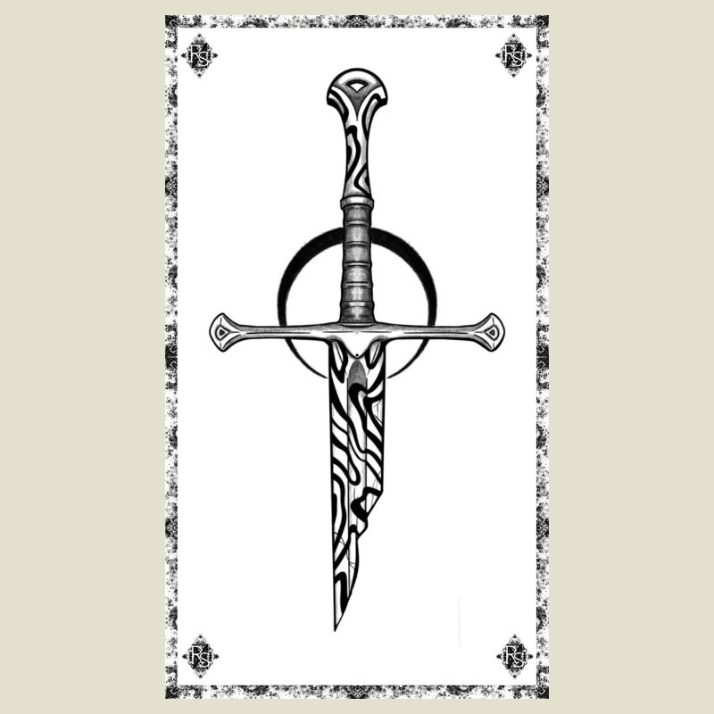 Gothic Zebra Sword