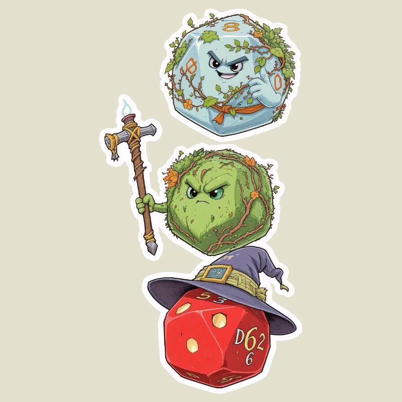Cube Mage, Wizard & Druid – Fantasy Dice