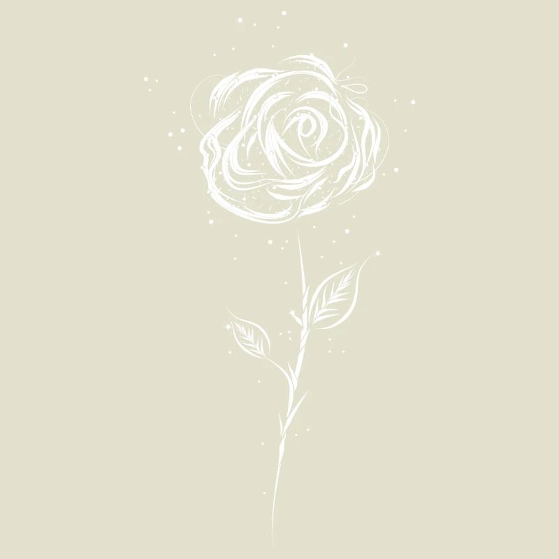 Dessin d'une rose blanche