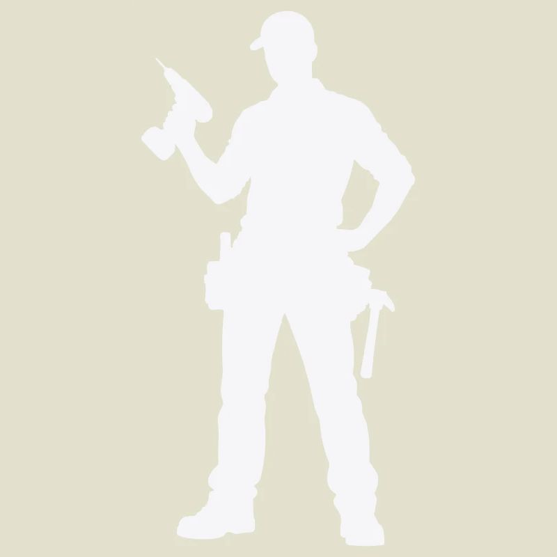 Handwerker Silhouette mit Werkzeug