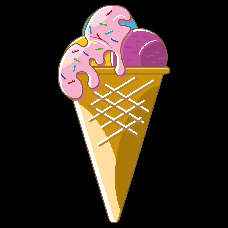 Glace dans un cornet